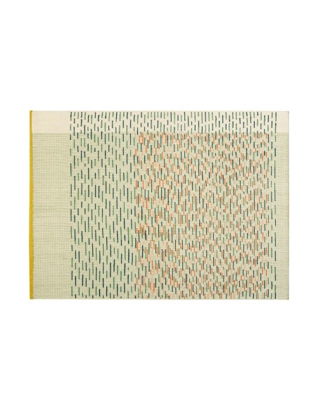 Backstitch Tappeto Busy Green 200x300 by Gan Rugs