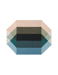 Diamond Outdoor Rug Nude-Petrol 170x220 by Gan Rugs