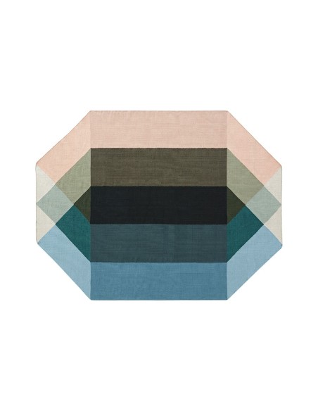 Diamond Outdoor Tappeto Nude-Petrol 300x390 by Gan Rugs