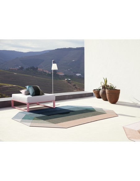 Diamond Outdoor Tappeto Nude-Petrol 300x390 by Gan Rugs