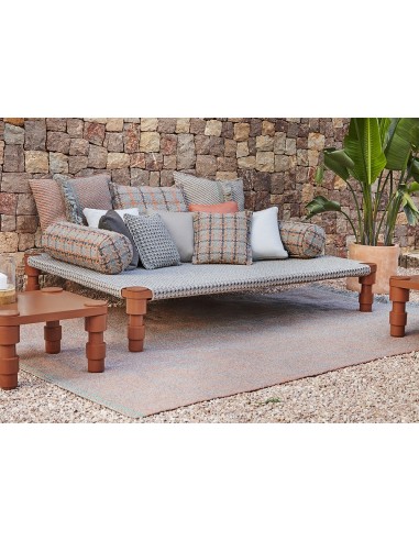 Garden Layers Outdoor Tappeto Diagonal Almond-Peach 90x200 by Gan Rugs