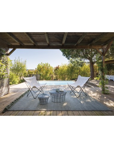 Garden Layers Outdoor Rug Diagonal Aloe-Opal 90x200 by Gan Rugs