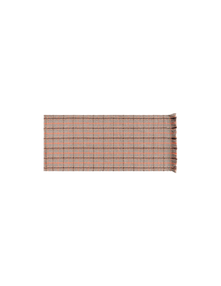 Garden Layers Outdoor Rug Tartan Terracotta 90x200 by Gan Rugs