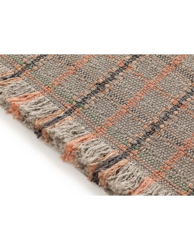 Garden Layers Outdoor Rug Tartan Terracotta 90x200 by Gan Rugs