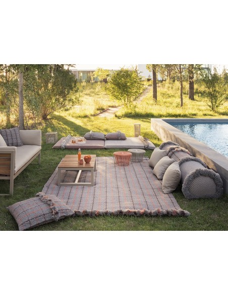 Garden Layers Outdoor Rug Tartan Terracotta 180x240 by Gan Rugs