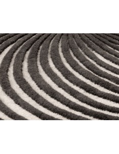 Hand Tufted Giro Tappeto B&W 132x324 by Gan Rugs 2
