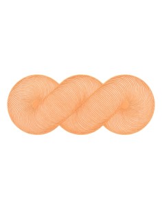 Hand Tufted Giro Tappeto Peach 132x324 by Gan Rugs