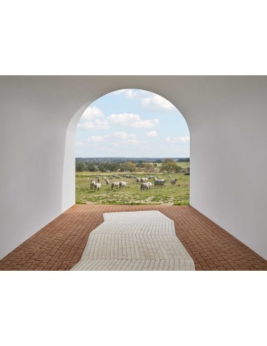 Lines Rug White 172x280 by Gan Rugs