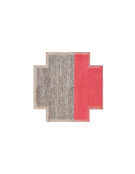 Mangas Space Rug Plait Coral 260x260 by Gan Rugs