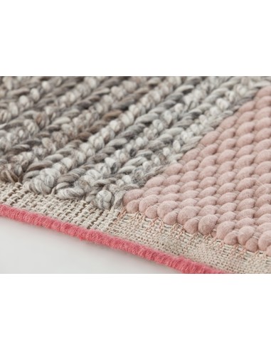 Mangas Space Tappeto Plait Pink 160x160 by Gan Rugs