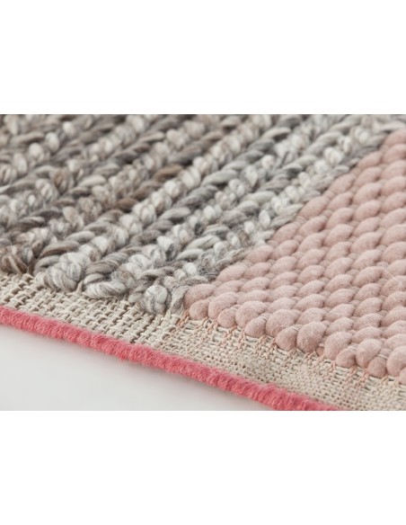 Mangas Space Tappeto Plait Pink 160x160 by Gan Rugs