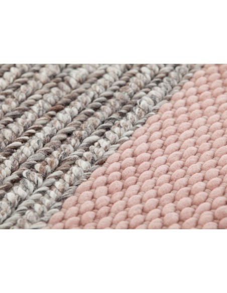Mangas Space Tappeto Plait Pink 160x160 by Gan Rugs