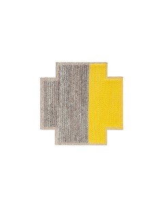 Mangas Space Tappeto Plait Yellow 160x160 by Gan Rugs