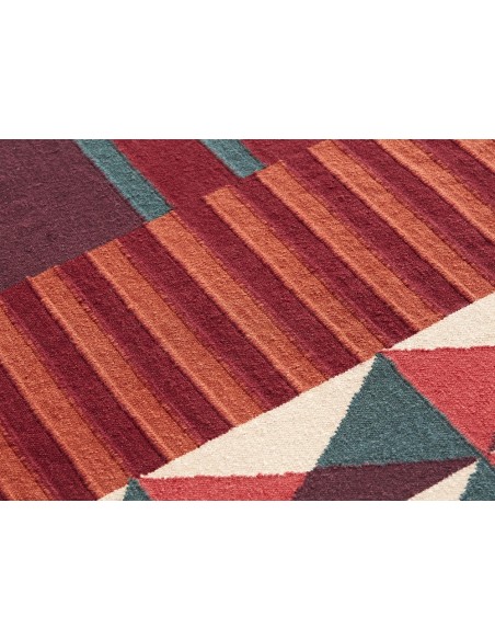 Ndebele Rug Red 170x240 by Gan Rugs