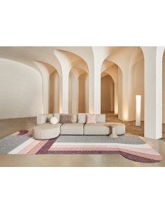 Nuances Tappeto Round Burgundy 250x300 by Gan Rugs 2