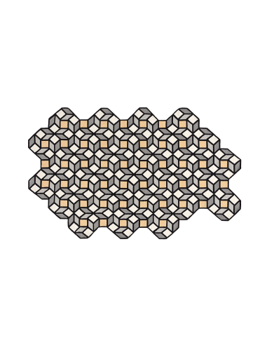 Parquet Rug Rhomb Yellow 195x314 by Gan Rugs