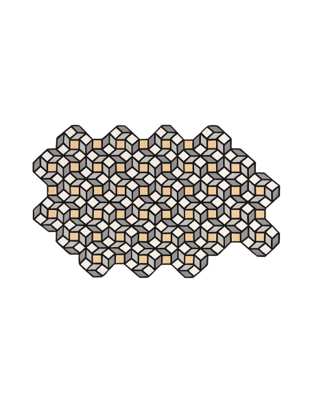 Parquet Rug Rhomb Yellow 195x314 by Gan Rugs