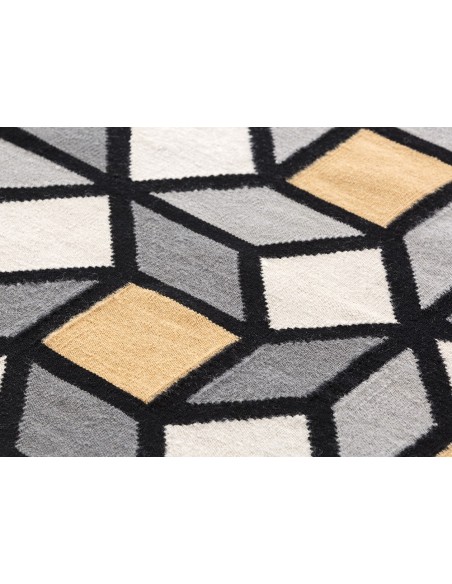 Parquet Rug Rhomb Yellow 195x314 by Gan Rugs