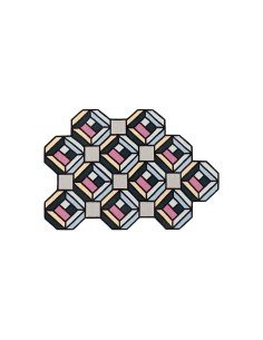 Parquet Tappeto Tetragon Blue 147x213 by Gan Rugs