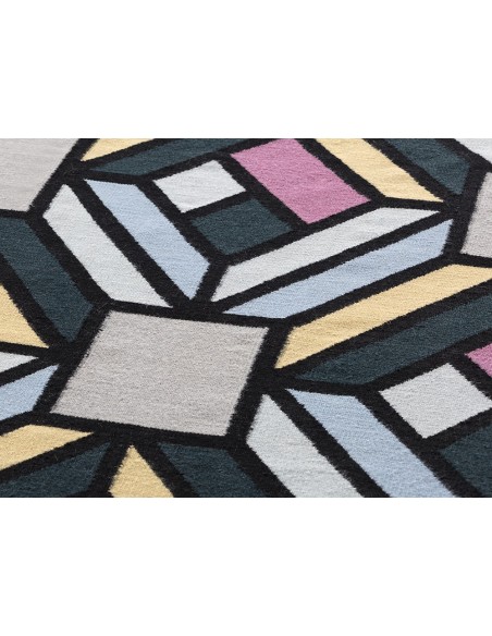 Parquet Rug Tetragon Blue 147x213 by Gan Rugs