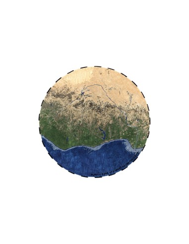 Plastic Rivers Rug Niger Ø 250 by Gan Rugs