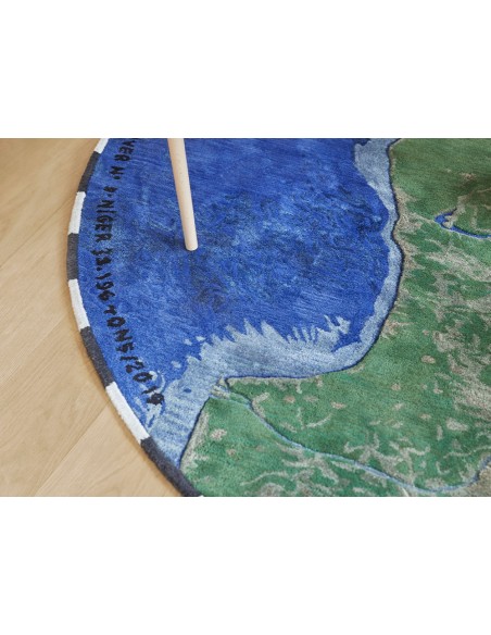 Plastic Rivers Rug Niger Ø 250 by Gan Rugs