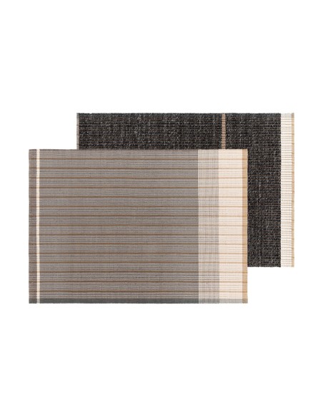Reversible Tappeto Black 170x240 by Gan Rugs
