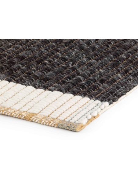 Reversible Rug Black 170x240 by Gan Rugs