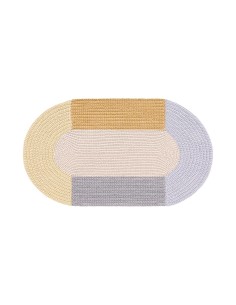 The Crochet Collection Rug Mono Beige 180x100 by Gan Rugs
