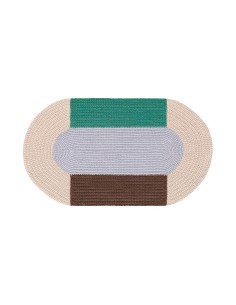 The Crochet Collection Tappeto Mono Blue 180x100 by Gan Rugs