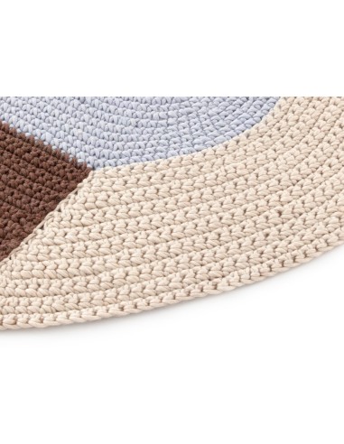 The Crochet Collection Rug Mono Blue 180x100 by Gan Rugs