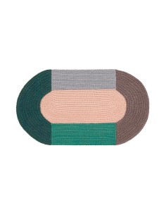 The Crochet Collection Rug Mono Pink 180x100 by Gan Rugs