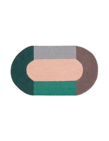 The Crochet Collection Rug Mono Pink 180x100 by Gan Rugs