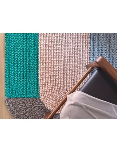 The Crochet Collection Rug Mono Pink 180x100 by Gan Rugs