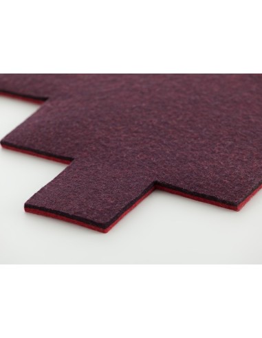 Zig Zag Rug Dark Magenta-Red 85x145 by Gan Rugs