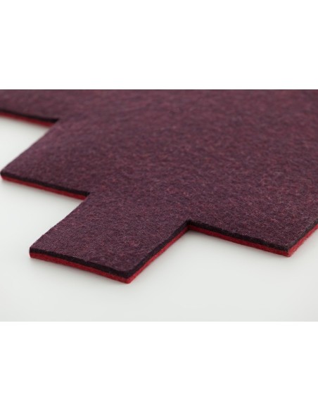 Zig Zag Rug Dark Magenta-Red 85x145 by Gan Rugs