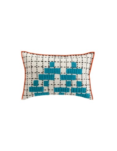 Bandas Cuscino C Turquoise 60x40 by Gan Rugs