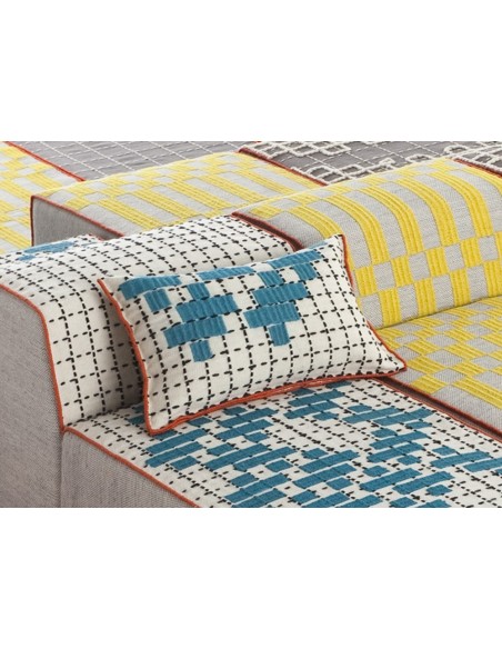Bandas Cuscino C Turquoise 60x40 by Gan Rugs
