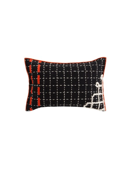 Bandas Cuscino D Black 60x40 by Gan Rugs