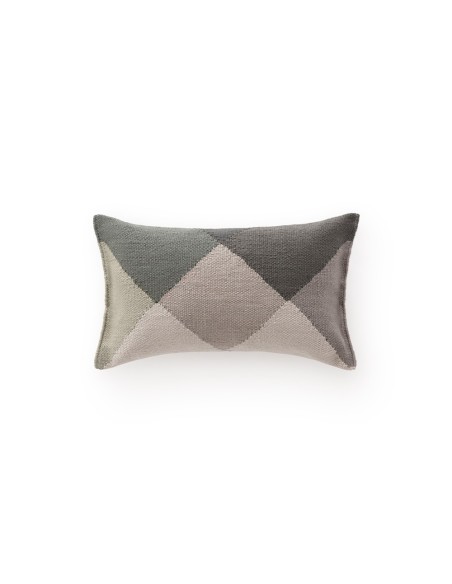 Diamond Outdoor Cuscino Green-Grey 50x30 by Gan Rugs