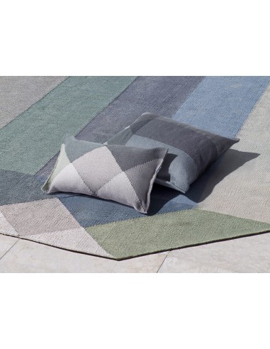 Diamond Outdoor Cuscino Green-Grey 50x30 by Gan Rugs