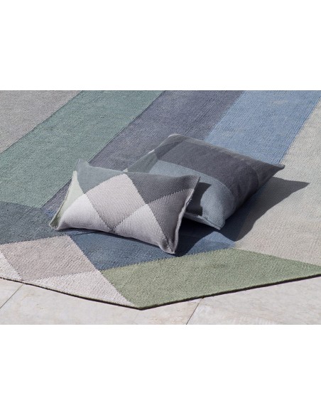 Diamond Outdoor Cushion Green-Grey 50X30 by Gan Rugs