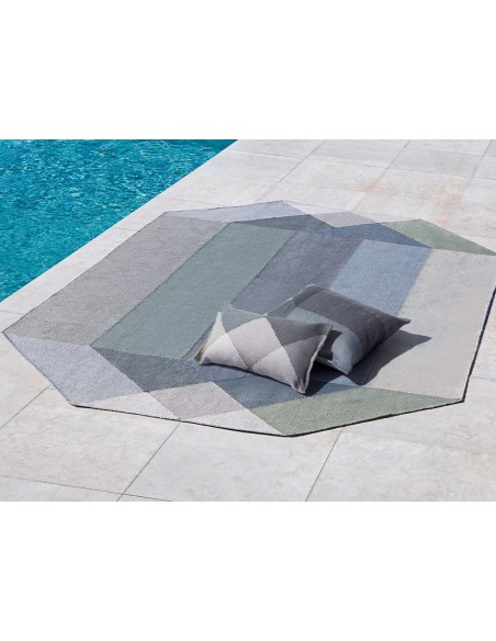 Diamond Outdoor Cushion Green-Grey 50X50 by Gan Rugs