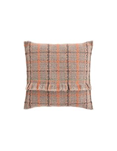 Garden Layers Outdoor Big Cuscino Tartan Terracotta 70x70 by Gan Rugs