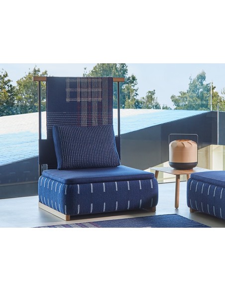 Lan Cuscino Indigo 63x45 by Gan Rugs