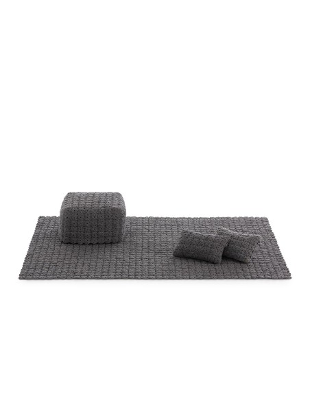 Momos Cuscino Anthracite 48x30 by Gan Rugs