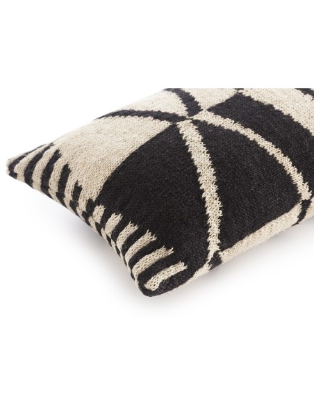 Rustic Chic Cushion Geo Black & White 70X40 by Gan Rugs
