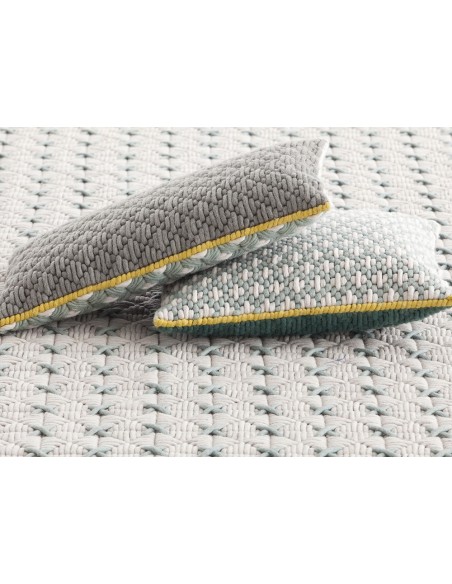 Silai Cushion Celadon-Light Grey 60X35 by Gan Rugs