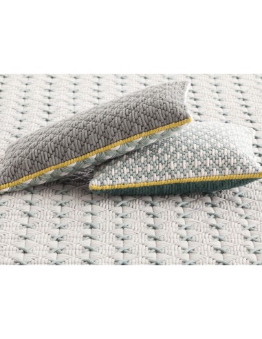 Silai Cushion Celadon-Light Grey 60X35 by Gan Rugs