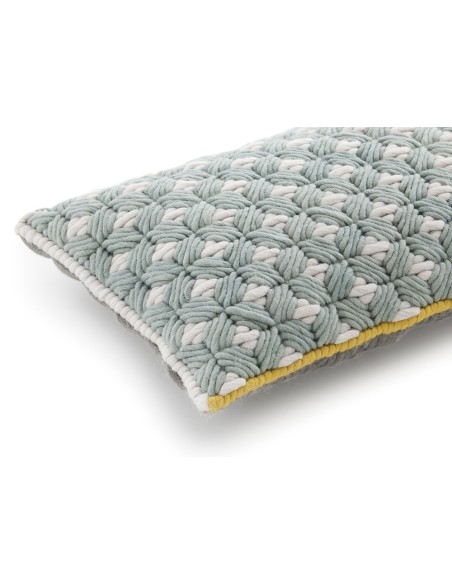 Silai Cushion Celadon-Light Grey 60X35 by Gan Rugs